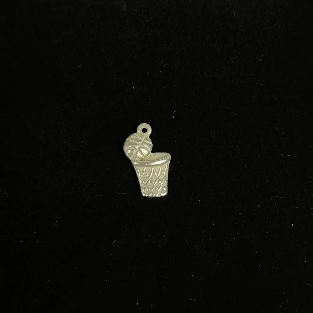 James Avery Sterling Silver Basketball & Hoop Charm Older Hallmark